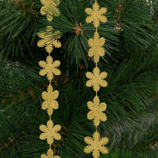 Family Karácsonyi girland - hópehely - 2,7 m - arany karácsonyi dekoráció