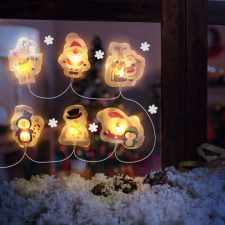 Family Karácsonyi LED-es fényfüzér - gél ablakmatrica - 6 LED - 2 x AA (58568A) karácsonyfa izzósor