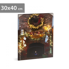 Family Karácsonyi LED-es hangulatkép - fali akasztóval, 2 x AA, 30 x 40 cm karácsonyi dekoráció