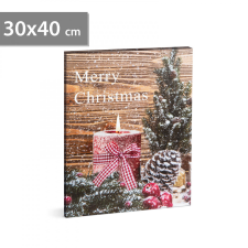 Family Karácsonyi LED-es hangulatkép - fali akasztóval, 2 x AA, 40 x 30 cm karácsonyi dekoráció
