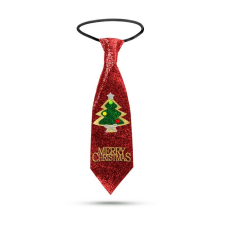 Family Karácsonyi nyakkendő - piros glitteres - 41 x 11 cm karácsonyi dekoráció