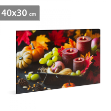 Family LED-es fali hangulatkép - gyertyák - 2 x AA, 40 x 30 cm (58501) grafika, keretezett kép