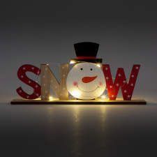 Family LED-es karácsonyi polcdísz - hóemberes - 24 x 4 x 11 cm karácsonyi dekoráció