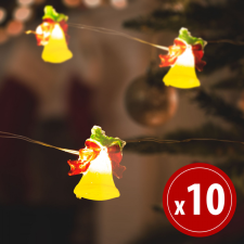 Family LED fényfüzér - csengettyű - 2,2 m - 20 LED - melegfehér - 2 x AA karácsonyi dekoráció