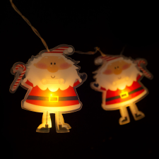 Family LED fényfüzér - mikulás - 10 LED - 1,35 méter - melegfehér - 2 x AA (58912) karácsonyfa izzósor