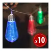 Family LED fényfüzér - Villanykörte - 10 LED - 1,9 méter - színes - 2 x AA