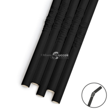 Family Papír szívószál - fekete - 190 x 4,5 mm - 150 db / csomag karácsonyi dekoráció