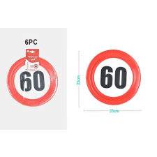  Family papírtányér "60" 23cm 6db-os party kellék