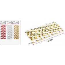  Family szívószál papír 3 féle szín 0,5X19,5XM party kellék