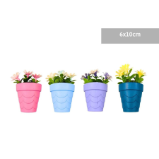  Family virág dekor kaspóban 6x10cm 4f. kerti tárolás