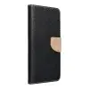  FANCY fliptok Samsung Galaxy S24 FE fekete / arany tok