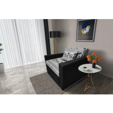  Fáni ágyneműtartós fotelágy fekete szövet elefánt minta fantasztikus 80x190cm-es fekvőfelülettel ágy és ágykellék