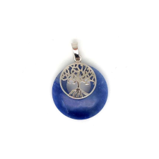  Fánk medál életfa Kvarc kék 3cm medál
