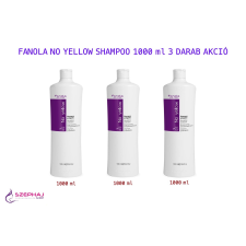  FANOLA No Yellow Shampoo 1000 ml (3 DARAB) (Hamvasító sampon szőkített, melírozott vagy ősz hajra) sampon