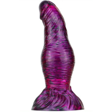  Fantasy Dildo Duxel – prémium dildó, 17 x 6cm, lila-fekete műpénisz, dildó