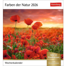  Farben der Natur Postkartenkalender 2026 - Wochenkalender mit 53 Postkarten naptár, kalendárium