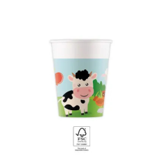 Farm Party papír pohár 8 db-os 200 ml FSC party kellék