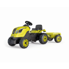 Farmer XL pedálos traktor zöld utánfutóval lábbal hajtható járgány