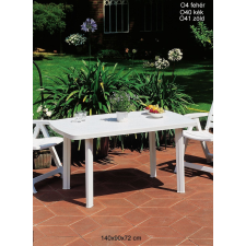 FARO ASZTAL 138X87 FEHÉR kerti bútor
