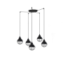 Faro Claire fekete függesztett lámpa (FAR-62802-5L) E27 5 izzós IP20