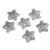 Fashion Glitteres csillagok, Ø50 mm, 10db, 400187, ezüst