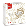 Fato Airlaid szalvéta 40x40cm Boulevard drapp virág dekor 50 lap/csg 16csg/kart