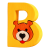 Fauna fa puzzle ABC betűk B (medve)