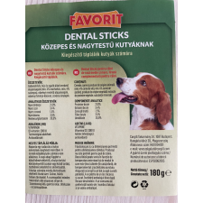 Favorit dental sticks 180g jutalomfalat kutyáknak
