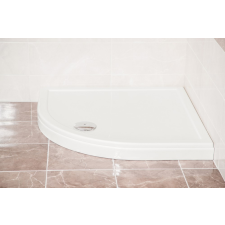 Favorit ULTRA SLIM zuhanytálca íves, Zuhanyszifonnal 90 x 90 cm kád, zuhanykabin