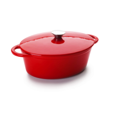 Fazék Ibili-Cocotte, zománcozott öntöttvas, 27x21x10 cm, 3,3 l, piros edény