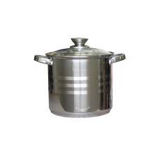  Fazék Inox 11,1 Literes Üveg Fedővel 26cm (77/rkl) edény