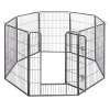 Feandrea Vaslemezből készült ketrec nagyon nagytestű kutyáknak FEANDREA, bejárati ajtóval, 157x157x100cm, szürke