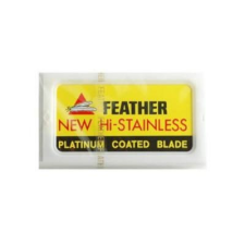Feather (JPN) Feather New Hi-Stainless Platinum Coated DE Blades borotvavpenge (10db/csom) borotvapenge