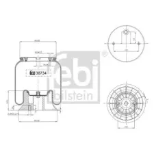 FEBI BILSTEIN rugótömb, légrugózás 38734 autóalkatrész