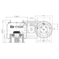 FEBI BILSTEIN rugótömb, légrugózás FEBI BILSTEIN 174300 autóalkatrész