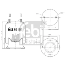 FEBI BILSTEIN rugótömb, légrugózás FEBI BILSTEIN 39151 autóalkatrész