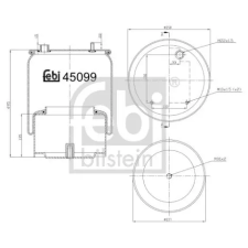 FEBI BILSTEIN rugótömb, légrugózás FEBI BILSTEIN 45099 autóalkatrész