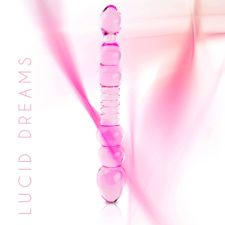 FeelzToys FEELZTOYS GLAZZZ Lucid Dreams - gyöngyös üveg dildó (pink) műpénisz, dildó