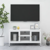  Fehér acél és üveg TV-szekrény 105x35x52 cm