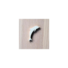 Fehér fa delfin, mérete: 2x3 cm dekorációs kellék