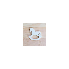  Fehér fa hintaló, mérete: 5 cm dekorációs kellék