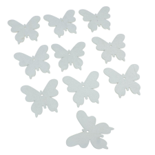  Fehér fa pillangó 7cm 10db-os dekorációs kellék