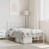  fehér fém ágykeret fej- és lábtámlával 100x200 cm