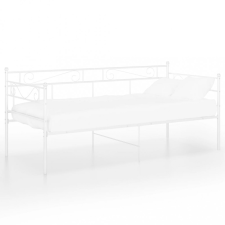  Fehér fém kanapéágykeret 90 x 200 cm ágy és ágykellék