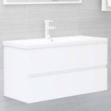  Fehér forgácslap mosdószekrény beépített mosdókagylóval fürdőszoba bútor