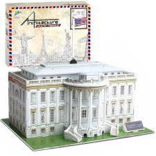 Fehér ház 3d puzzle - 35 darabos modellépítő készlet puzzle, kirakós