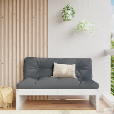  Fehér kerti tömör fenyőfa középső kanapé 120 x 80 cm kerti bútor