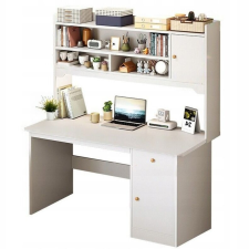  FEHÉR LOFT SZÁMÍTÓGÉPES ÍRÓASZTAL NAGY KÖNYVESPOLCCAL íróasztal