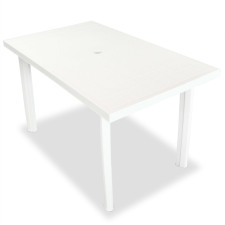  fehér műanyag kerti asztal 126 x 76 72 cm kerti bútor