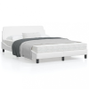  Fehér műbőr ágykeret fejtámlával 120 x 200 cm